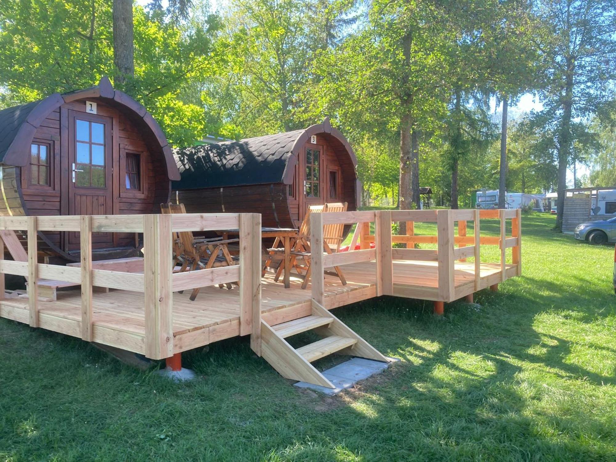 Campingplatz Koberbachtalsperre - Campingfass Mieten Langenbernsdorf Exterior foto